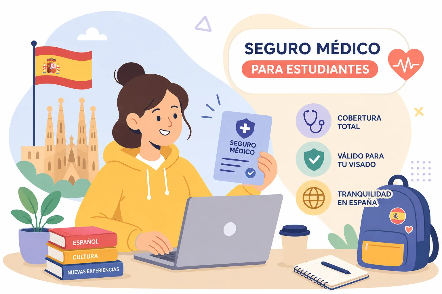 Seguro médico para visado de estudiante en España — guía Sanitas